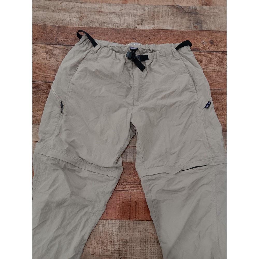 Men's Patagonia Belted G III Zip Off Pants Tan Sz L (2384)